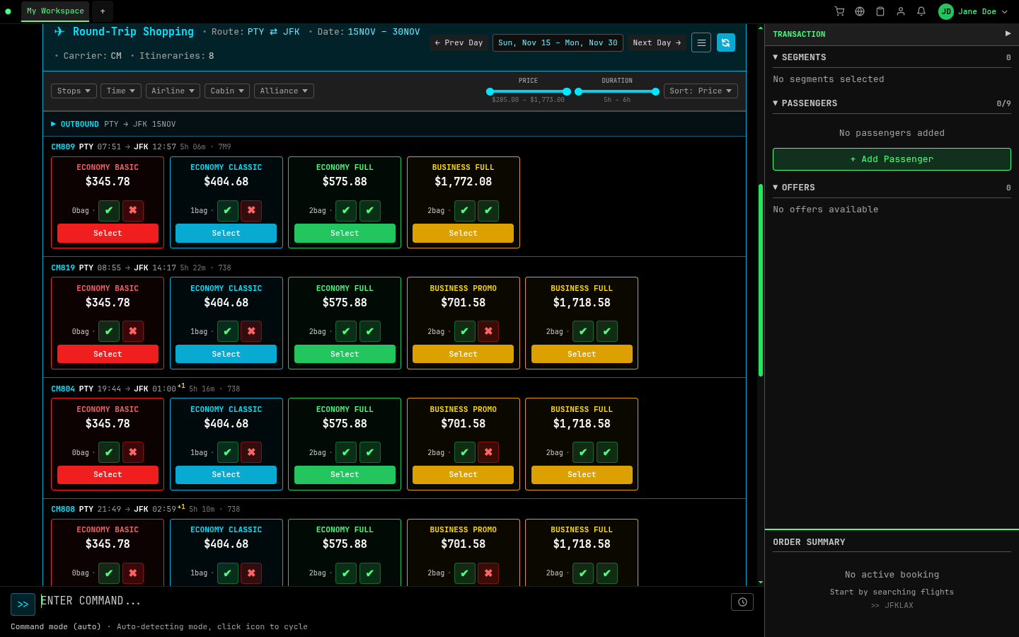 NDC branded fare comparison